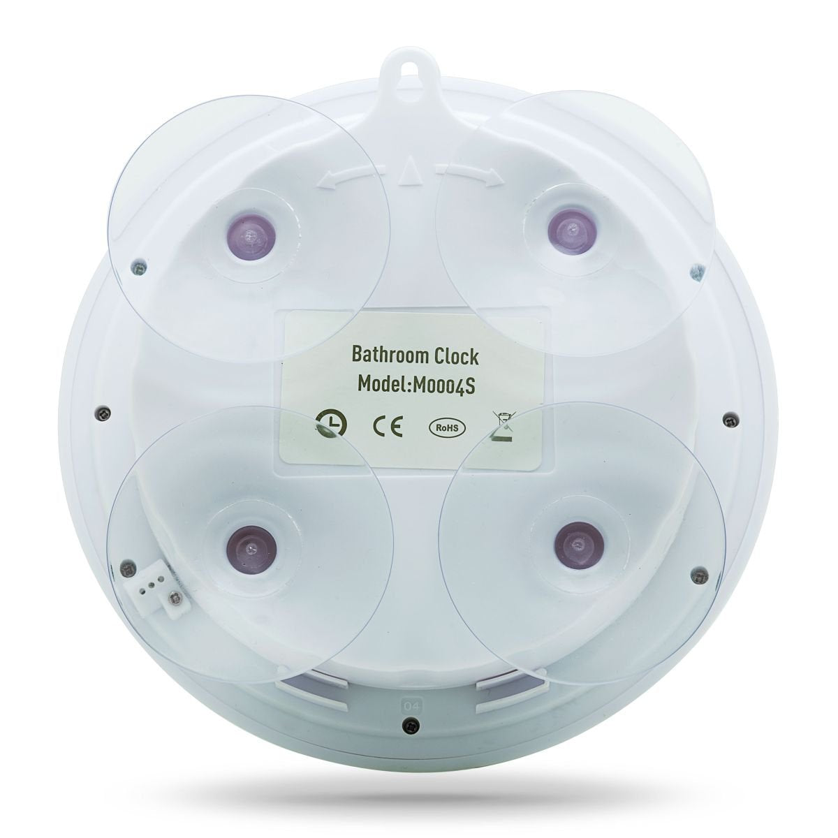 Cirbic Extra Large Shower Clock with Suction Cups, Date and Temperature, Water Resistant Clock for Bathroom