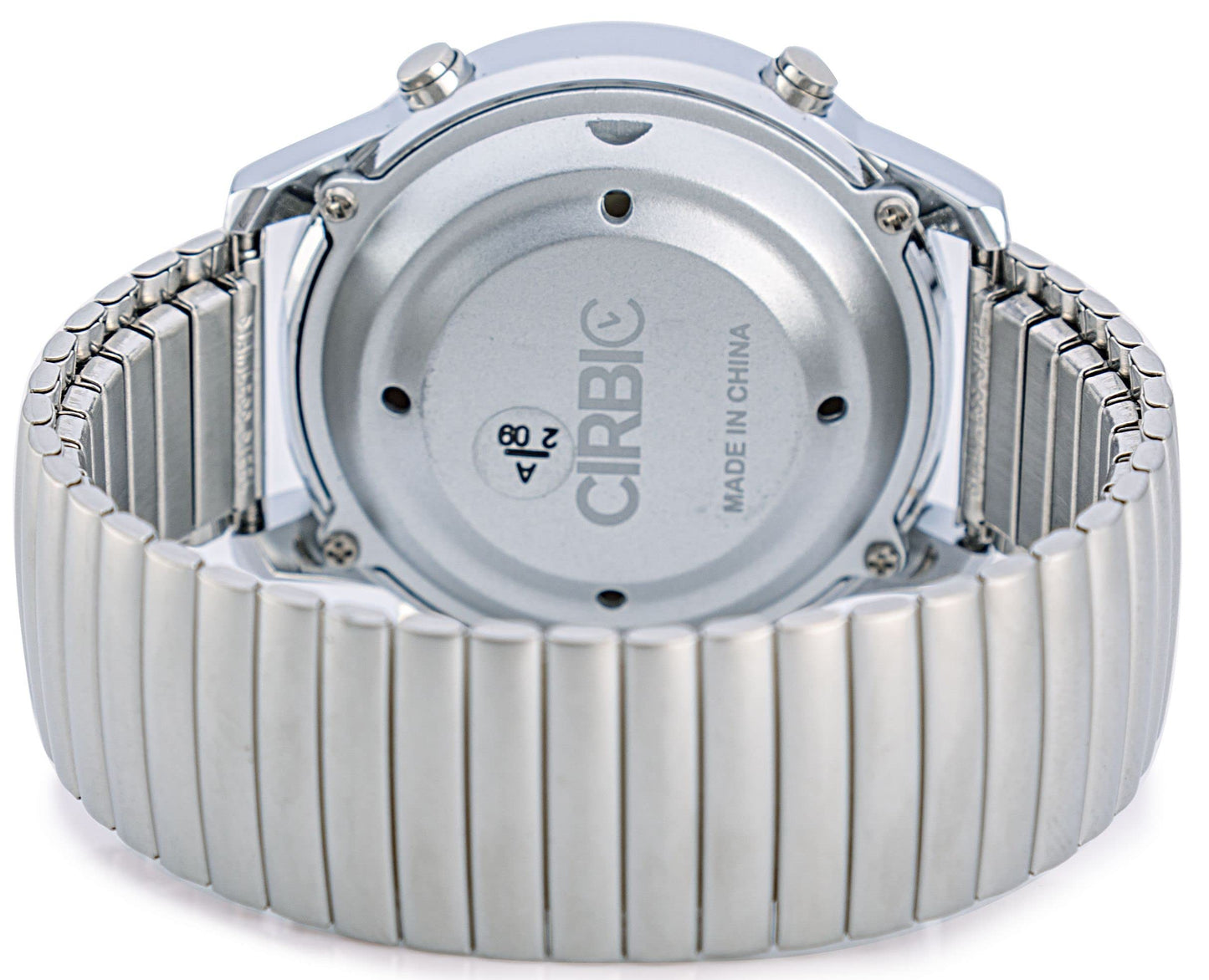 Cirbic Large, Clear English Voice Digital Talking Watch for The Blind, Visually impaired or Elderly. (Silver)