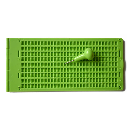 Braille Slate with Metal tip Stylus – 9 Lines x 30 Cells (9 Lines by 30 Cells)