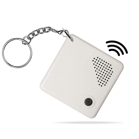 Talking Clock Keychain for Blind - Clear North American English Voice, time and Day of The Week, Alarm, for Visually Impaired, Elderly or Blind