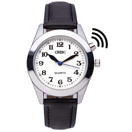 Cirbic Large Talking Watch for Visually impaired, Blind (Black)