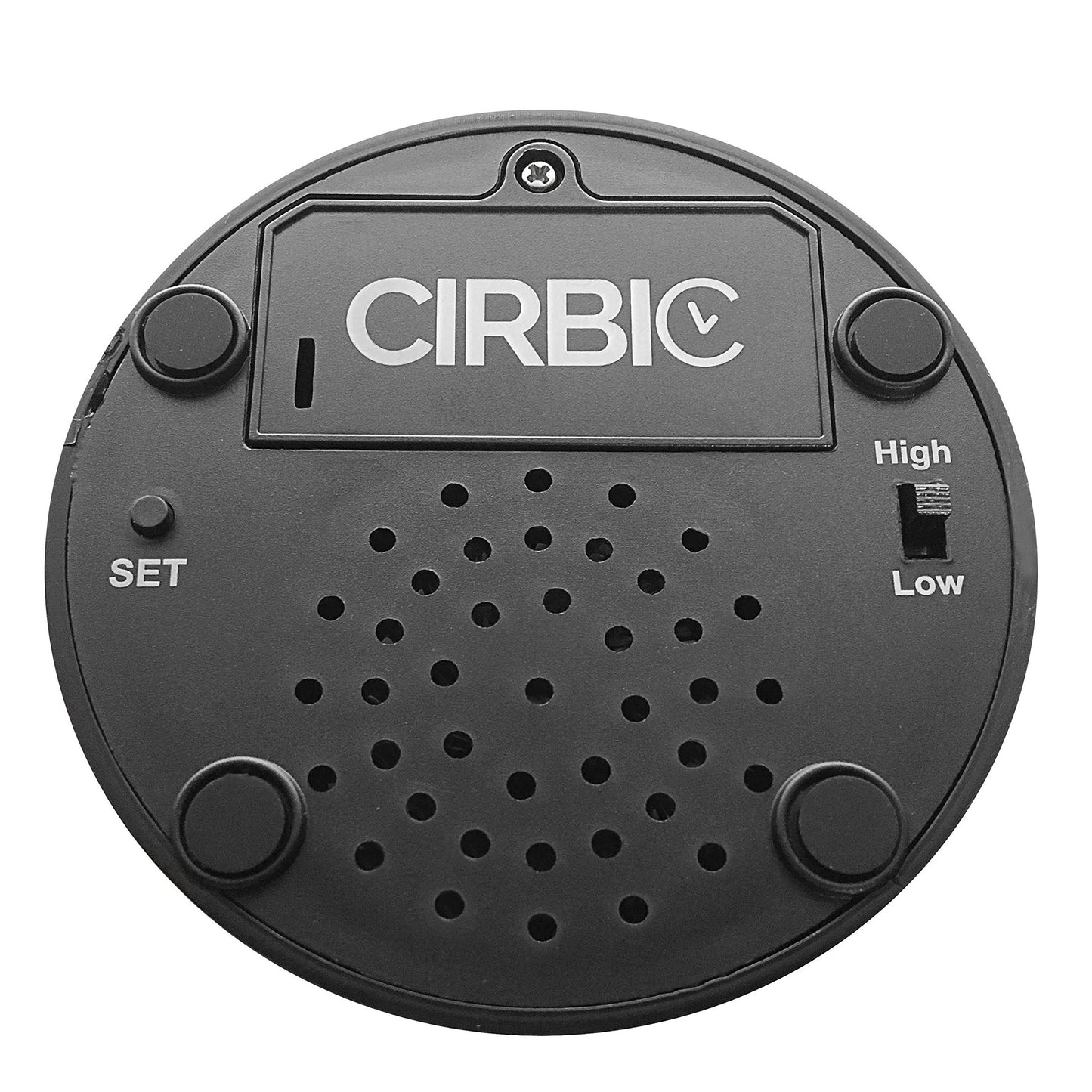 Cirbic Large Talking Alarm Clock for Blind - Announcing Time, Date and Week of Day. Perfect for Visually impaired, Elderly, Hearing aid (White)
