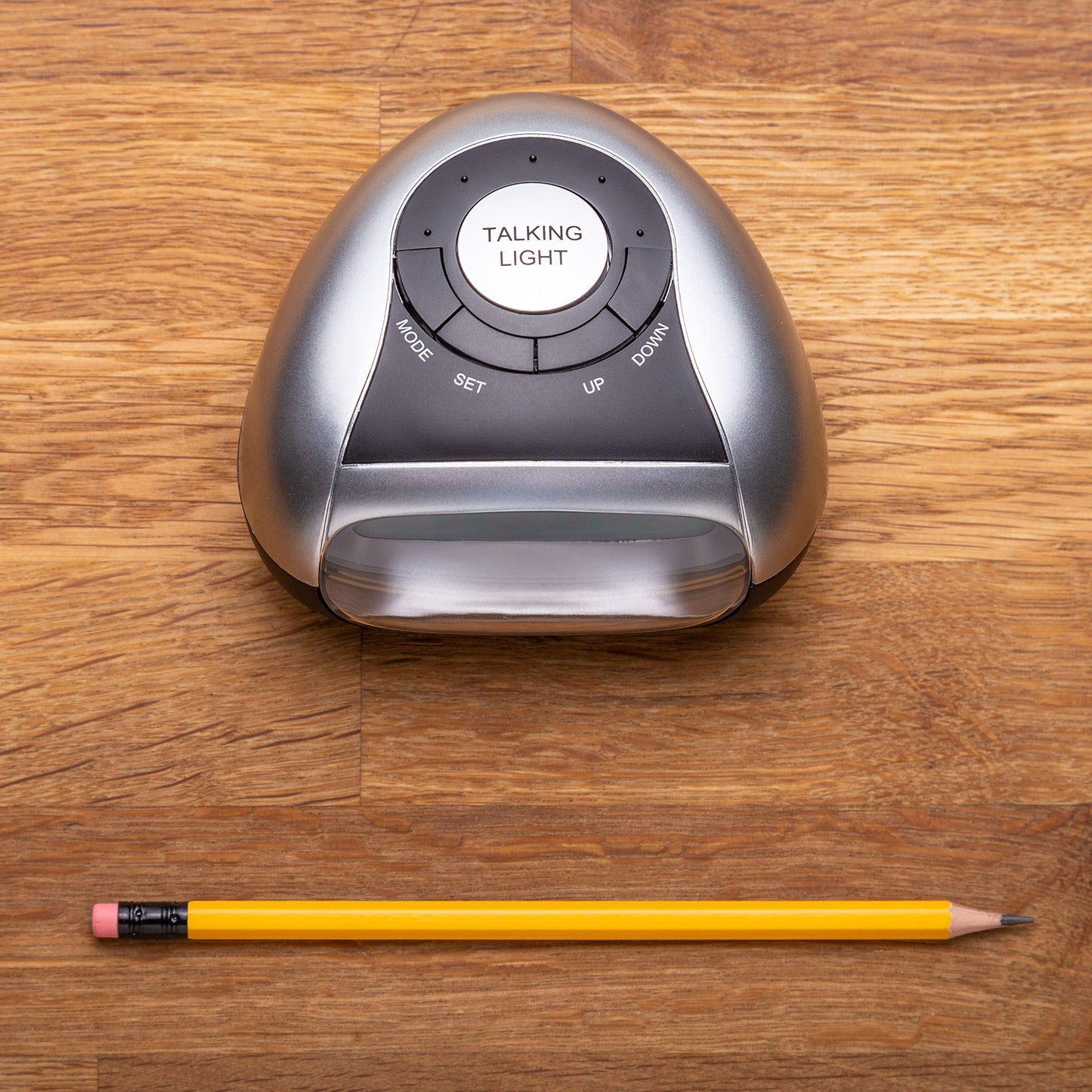 Cirbic Loud Talking Alarm Clock with Time and Temperature - for Low Vision or Blind (Gray)